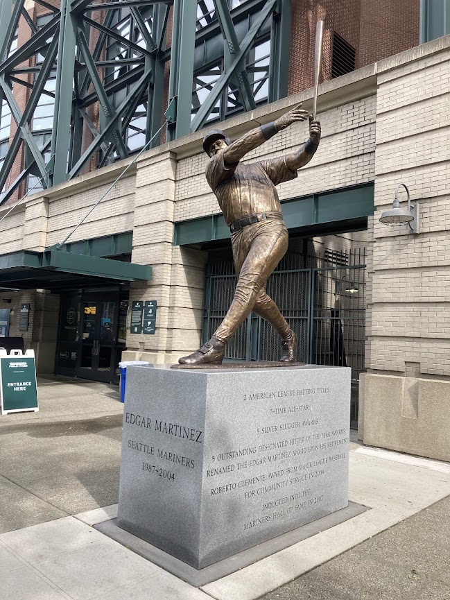 Edgar Martinez statue outside of T-Mobile Park