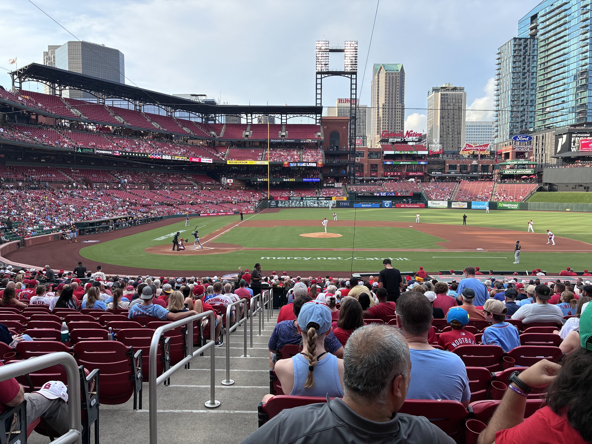 View from the lower level at Busch Stadium