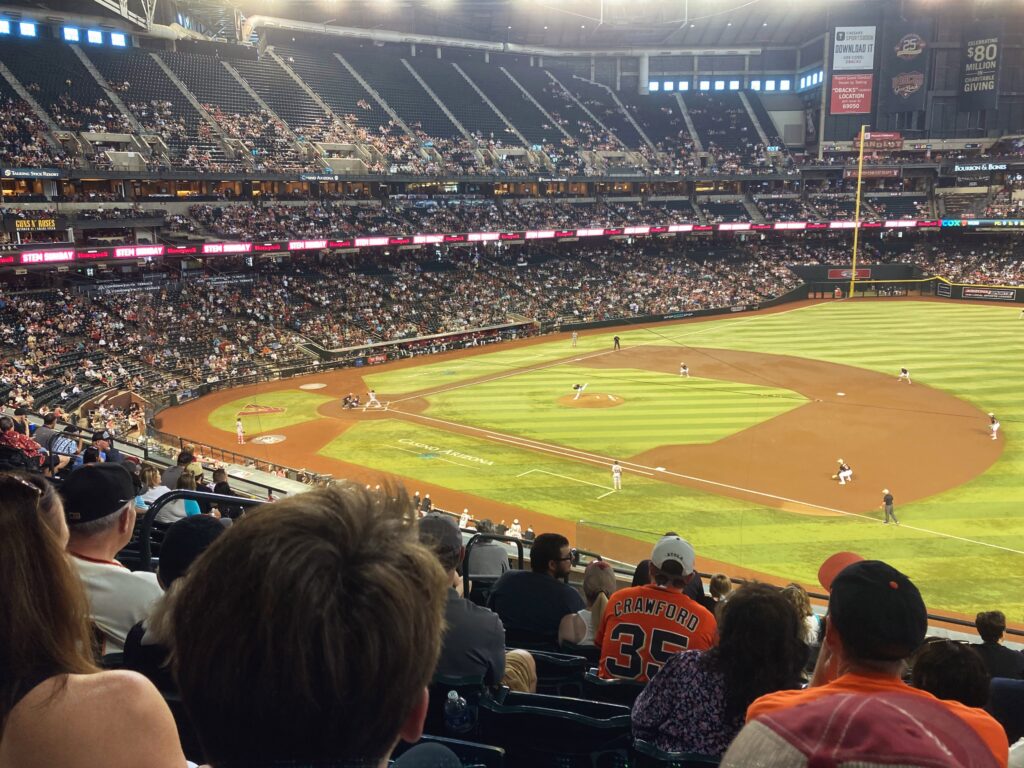 Chase Field view from club level first base side