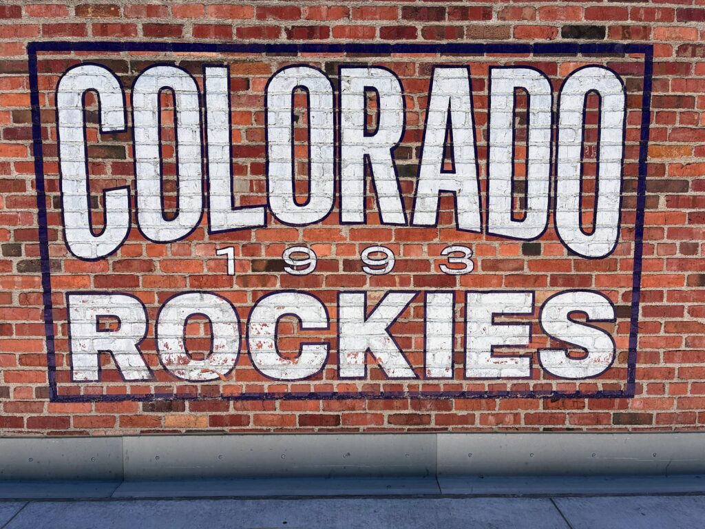 Coloraod Rockies brick mural