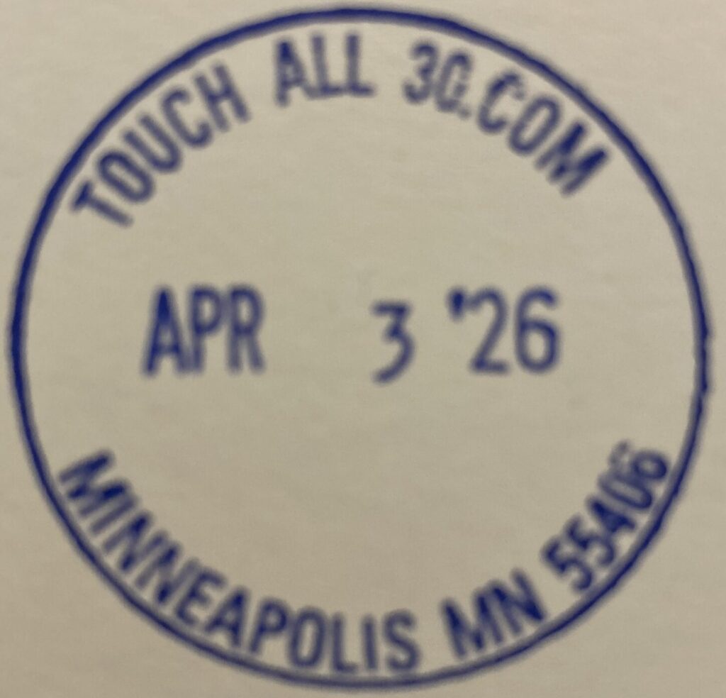 Touch All 30.com custom stamp