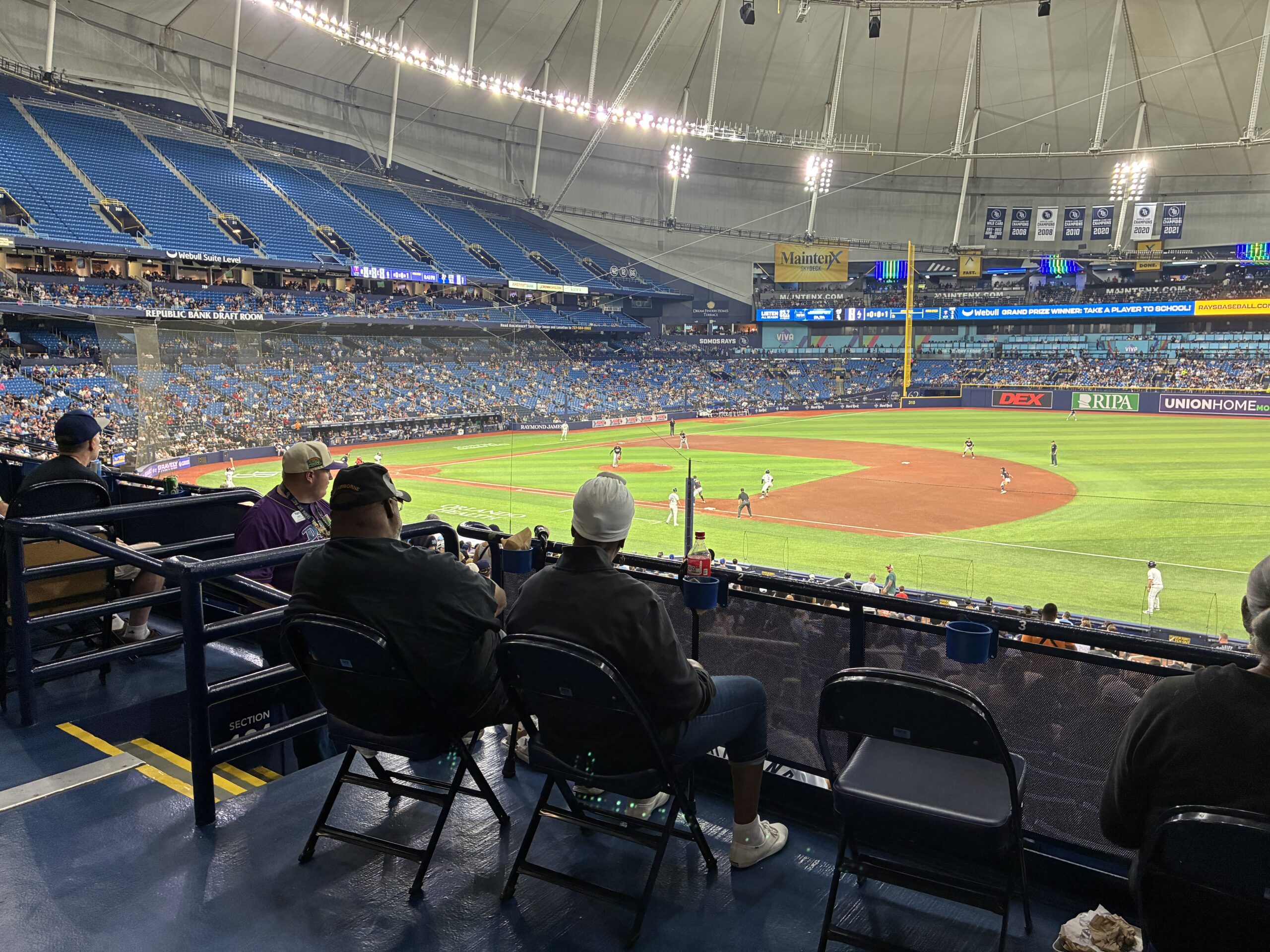 Photo in 2026 from 
Tropicana Field in the same locations as 2002 photo