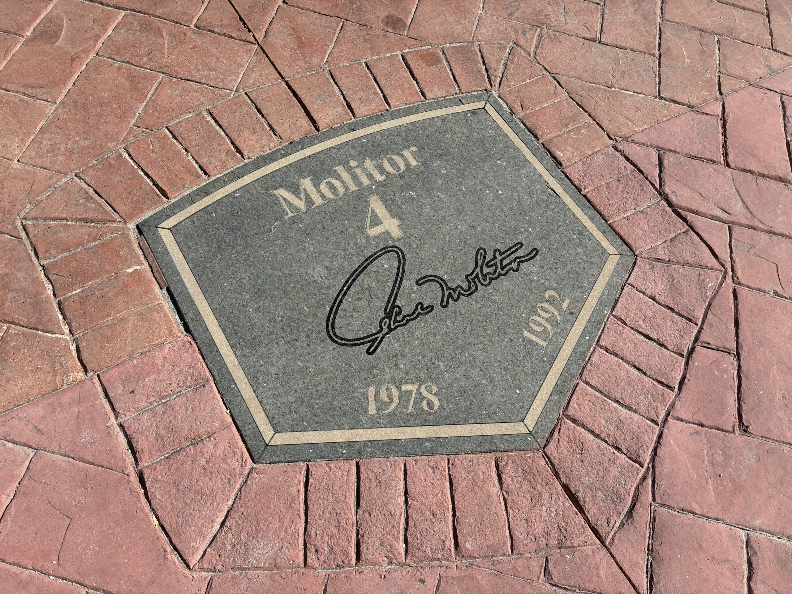 Paul Molitor Walk of Fame plaque at American Family Field