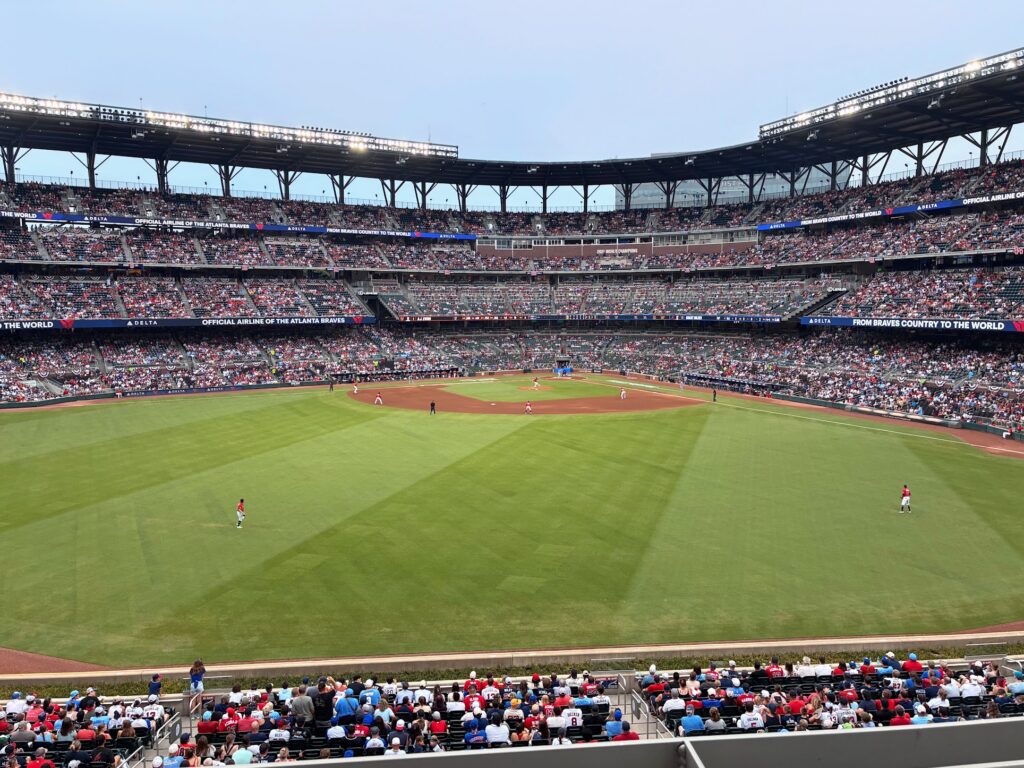 Truist Park view from Section 250 The Home Depot Clubhouse