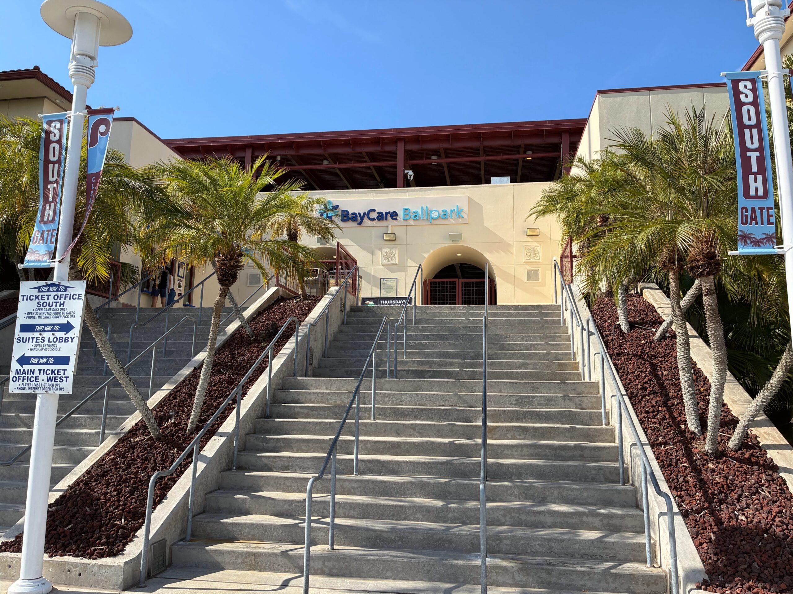 Entrance to BayCare Ballpark in Clearwater