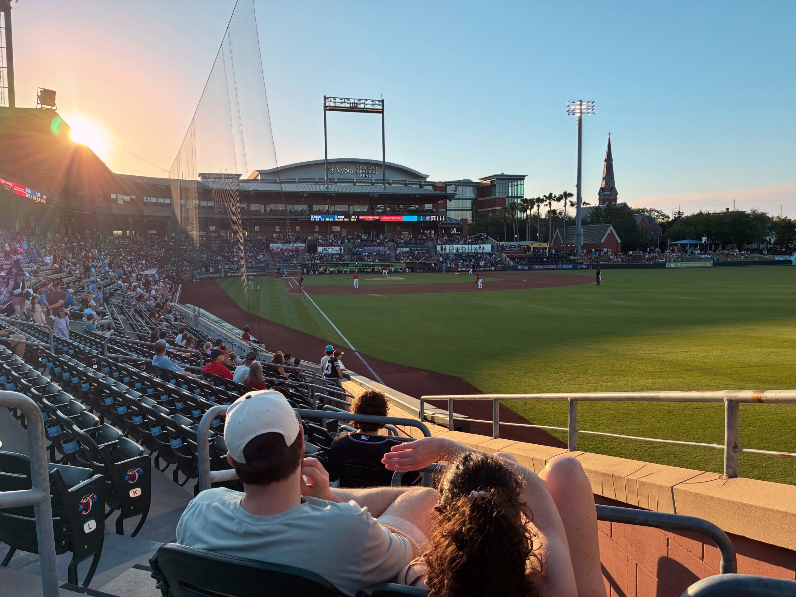 Right field corner view at VyStar Ballpark in Jacksonville