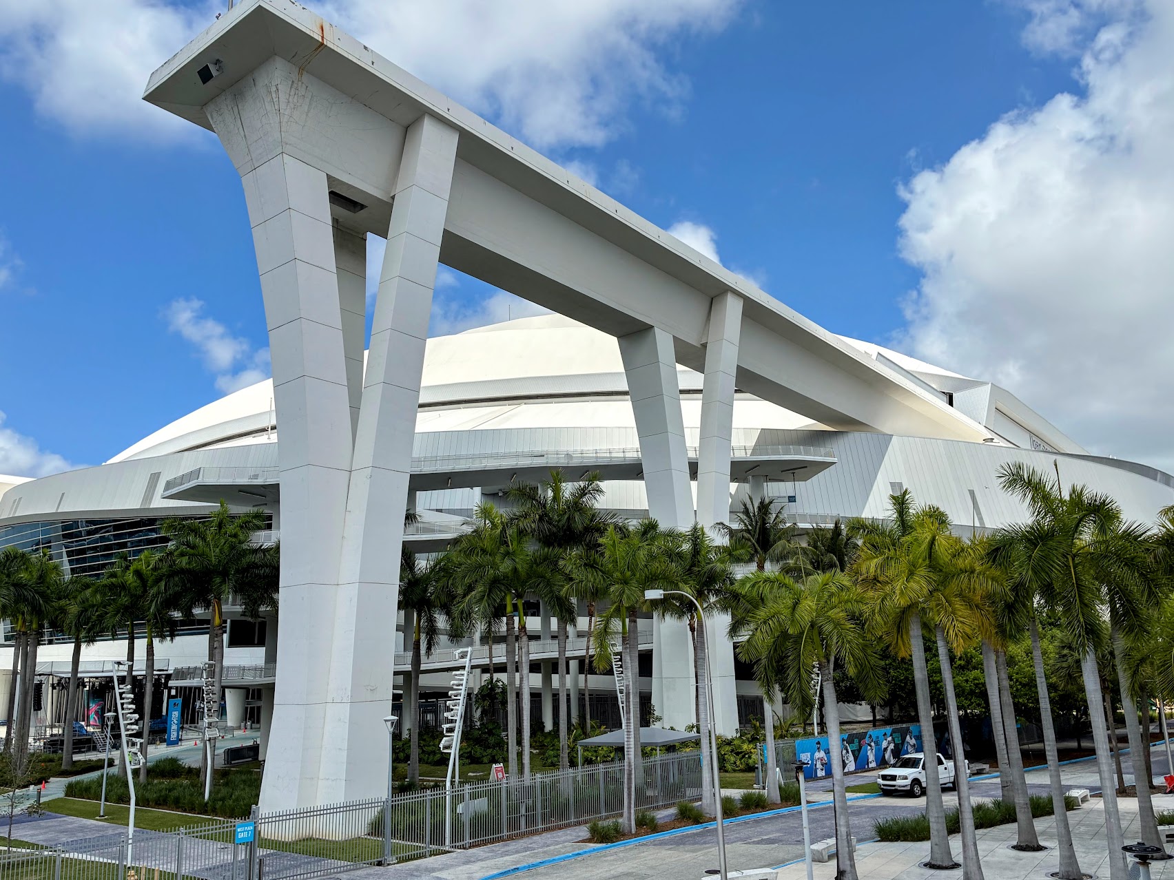 loanDepot Park exterior view