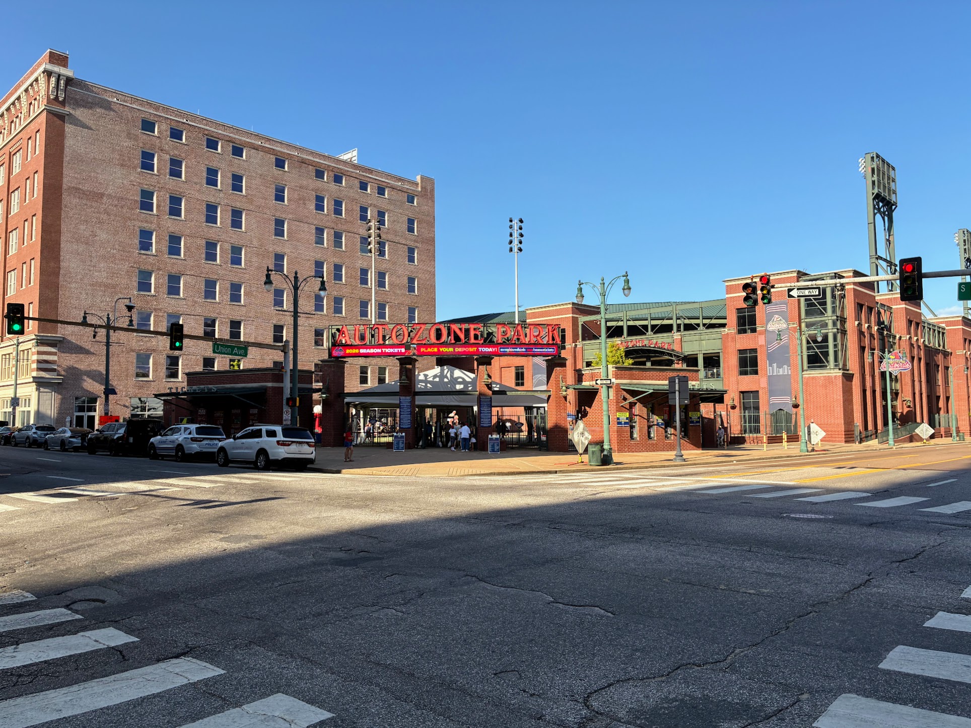AutoZone Park home plate gate