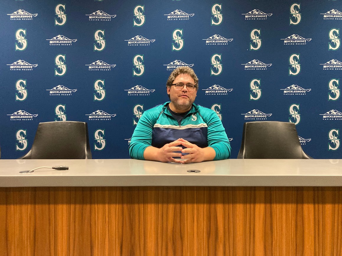 Tony in Mariners' Press Room