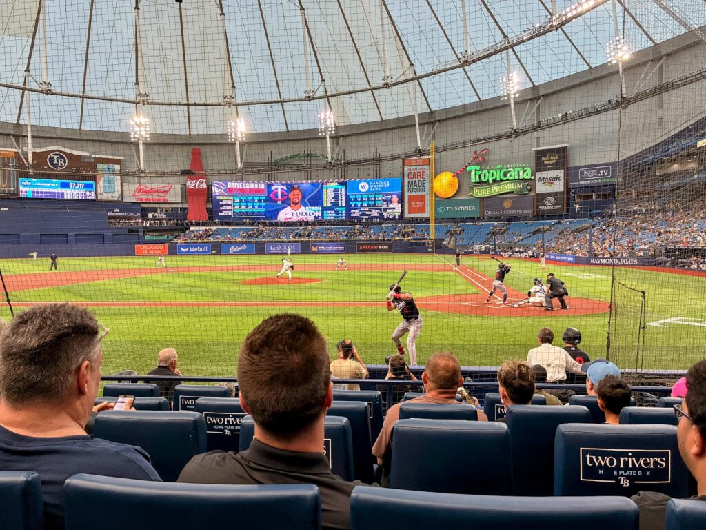 Tropicana Field from behind home