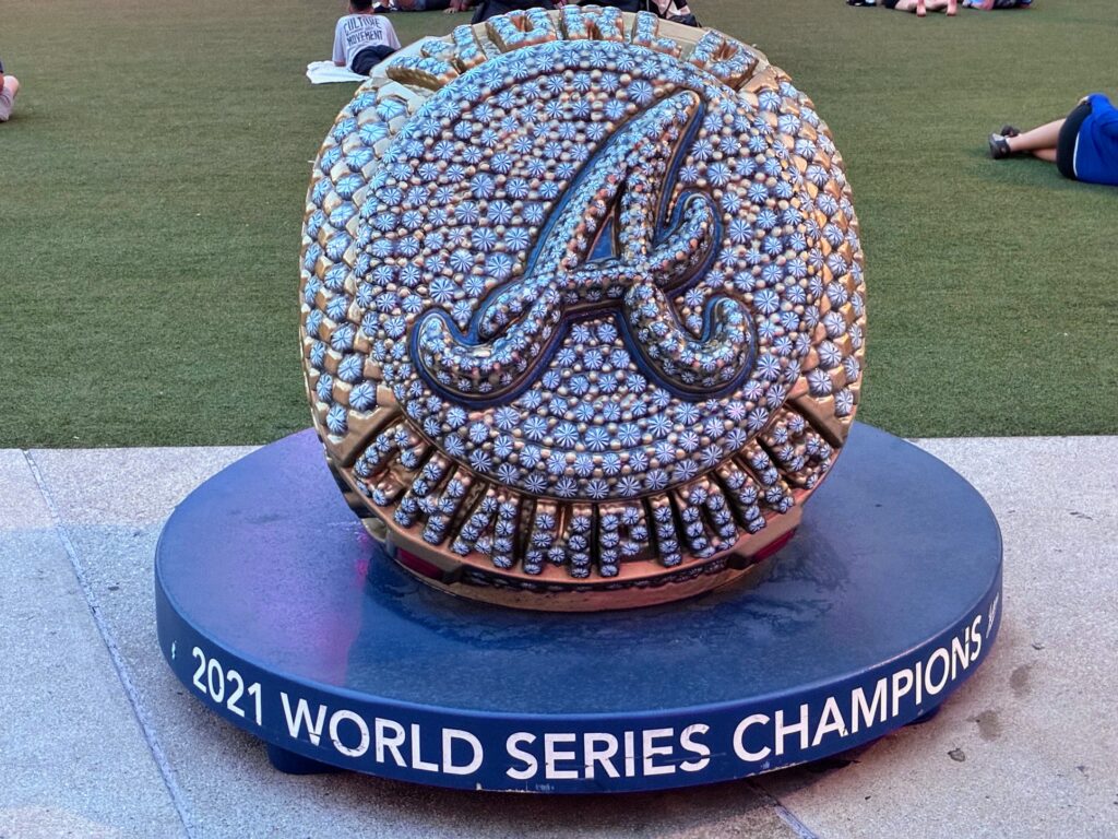 2021 World Series Championship ring at Truist Park