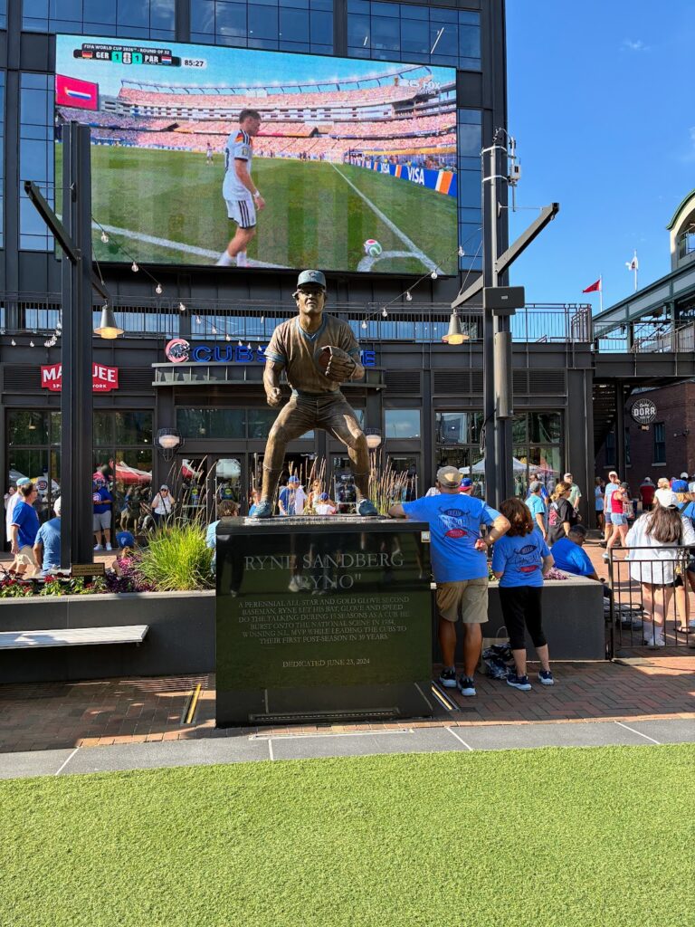 Wrigley Field Ryne Sandberg statue