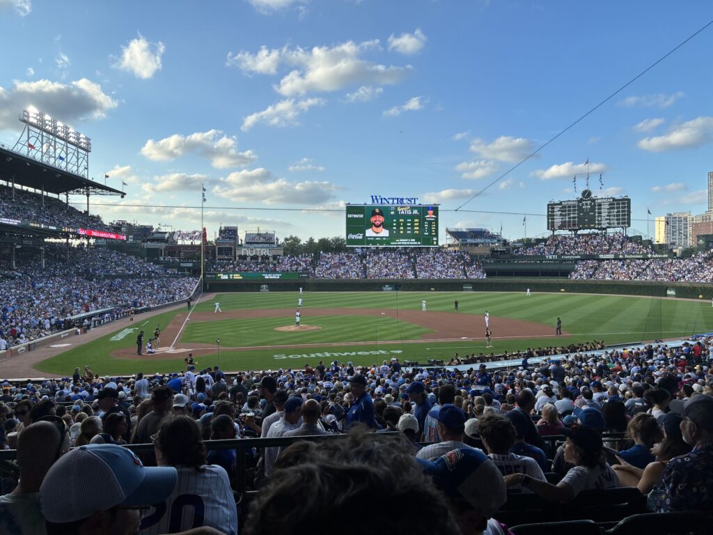 Wrigley Field view from section 222